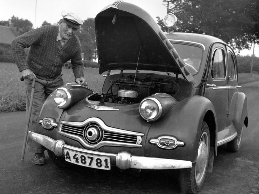 « Opposition » à deux cylindres dans un seul bloc (Panhard Flat-Twin)